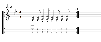 image, notation and tab for lesson