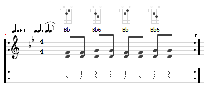 image, notation and tab for lesson