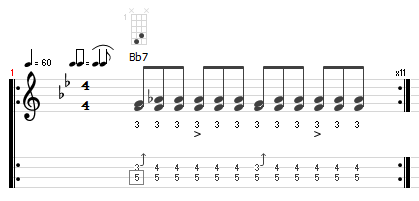 image, notation and tab for lesson